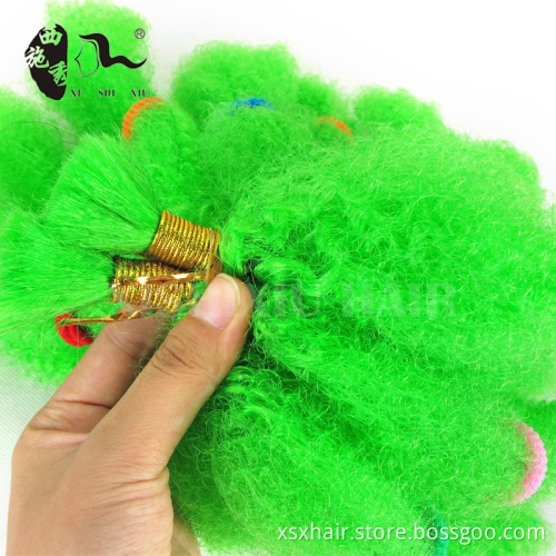 2016 Wholesale synthetic kinky curly afro hair weave for braiding
